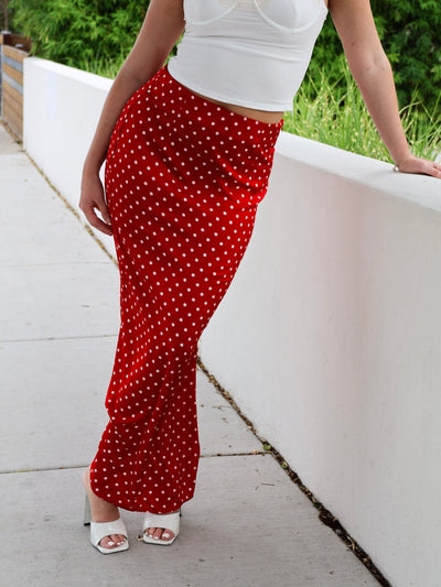 VALERO POLKA DOT MAXI SKIRT