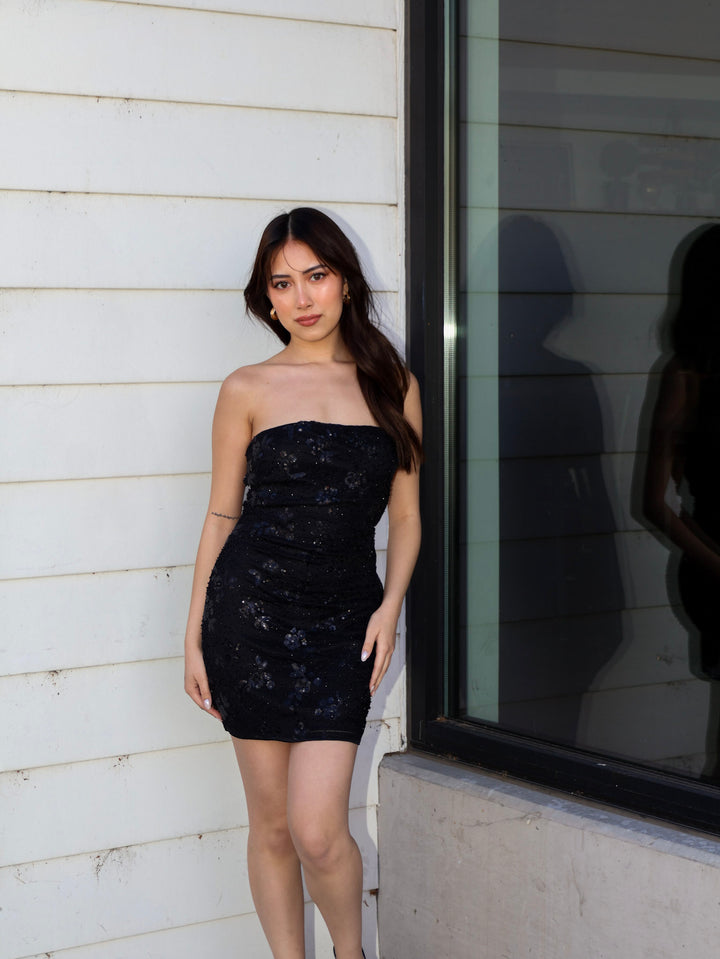 VALENTINA EMBELLISHED MINI DRESS