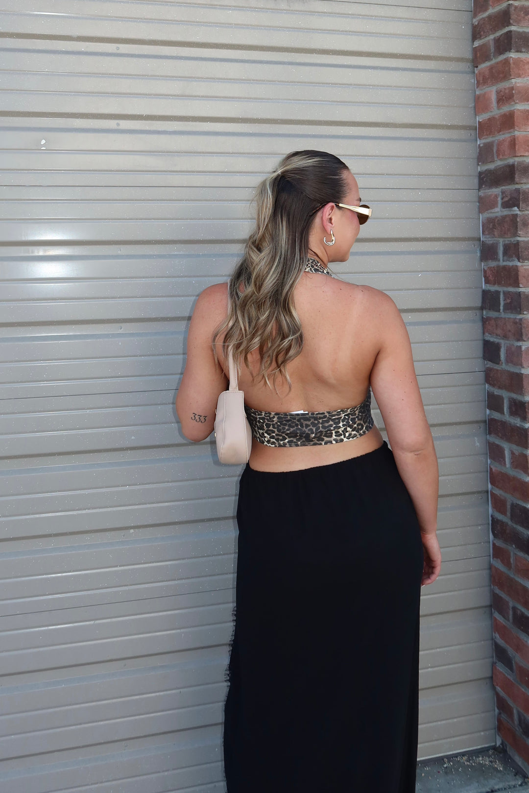 WILD SIDE LEOPARD HALTER TOP
