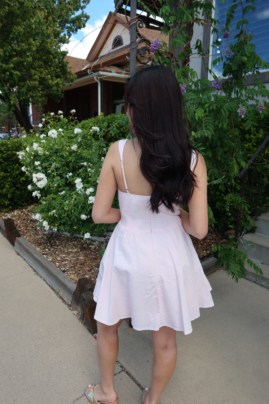 Blush Fit & Flare Sweetheart Mini Dress
