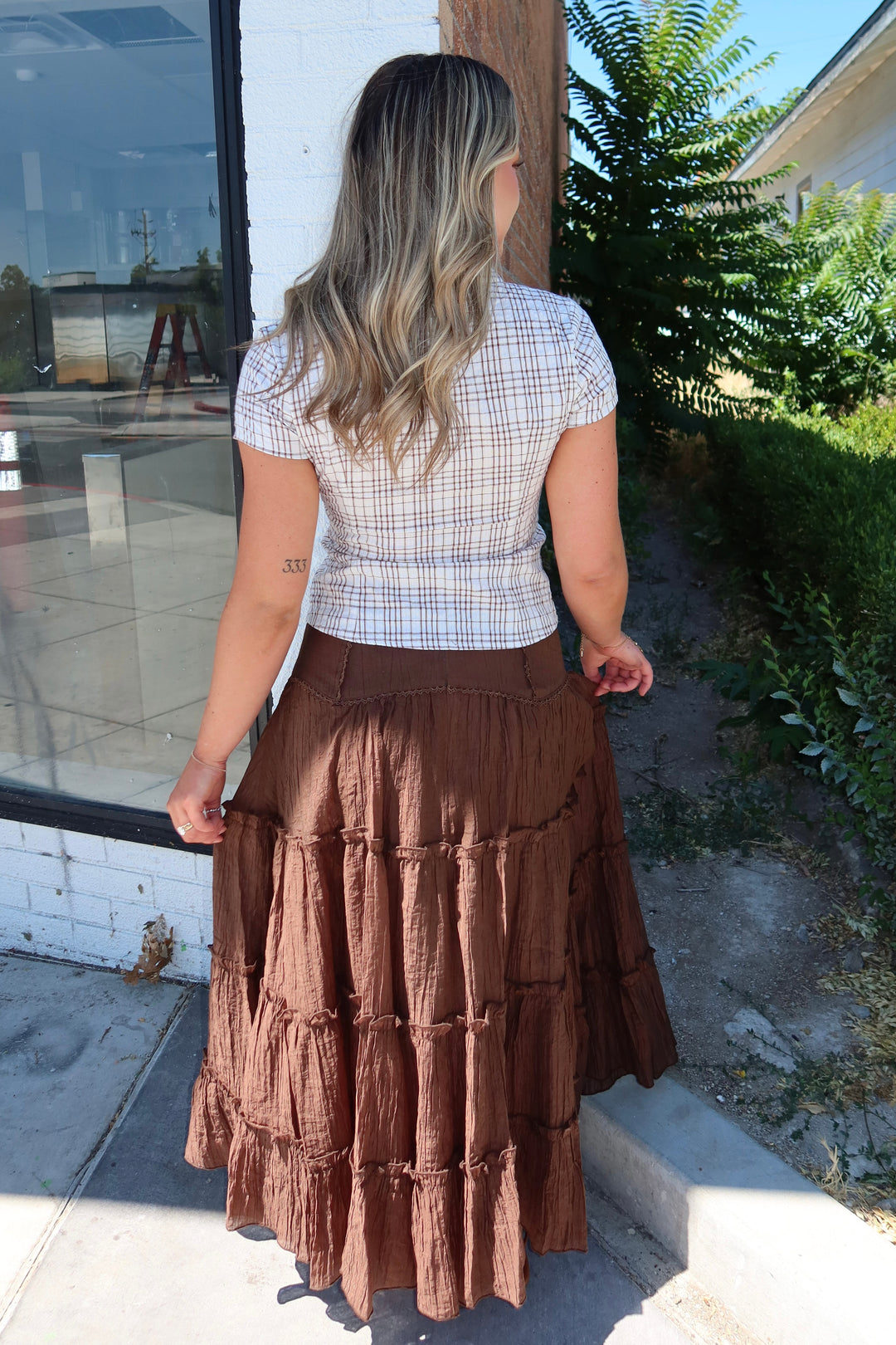 The Paris Plaid Fitted Button-Down Top