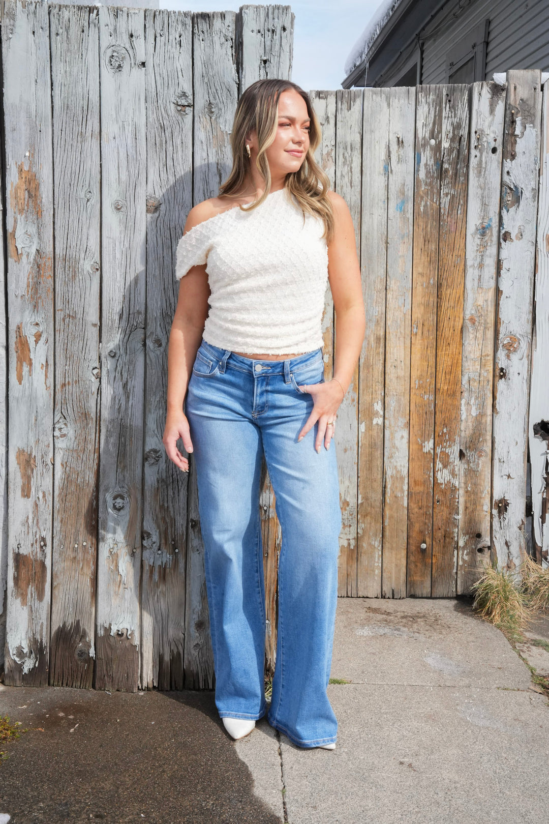 Risen Sky Blue Wide Leg Jean