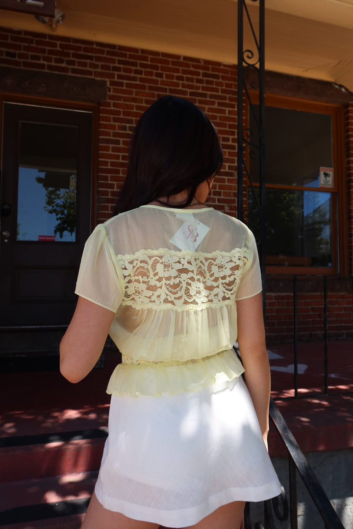 The Darling Lace Top - Yellow