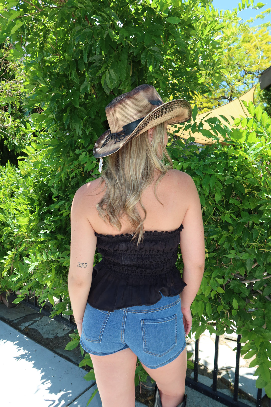 Rebel Ruffled Tube Top - Black