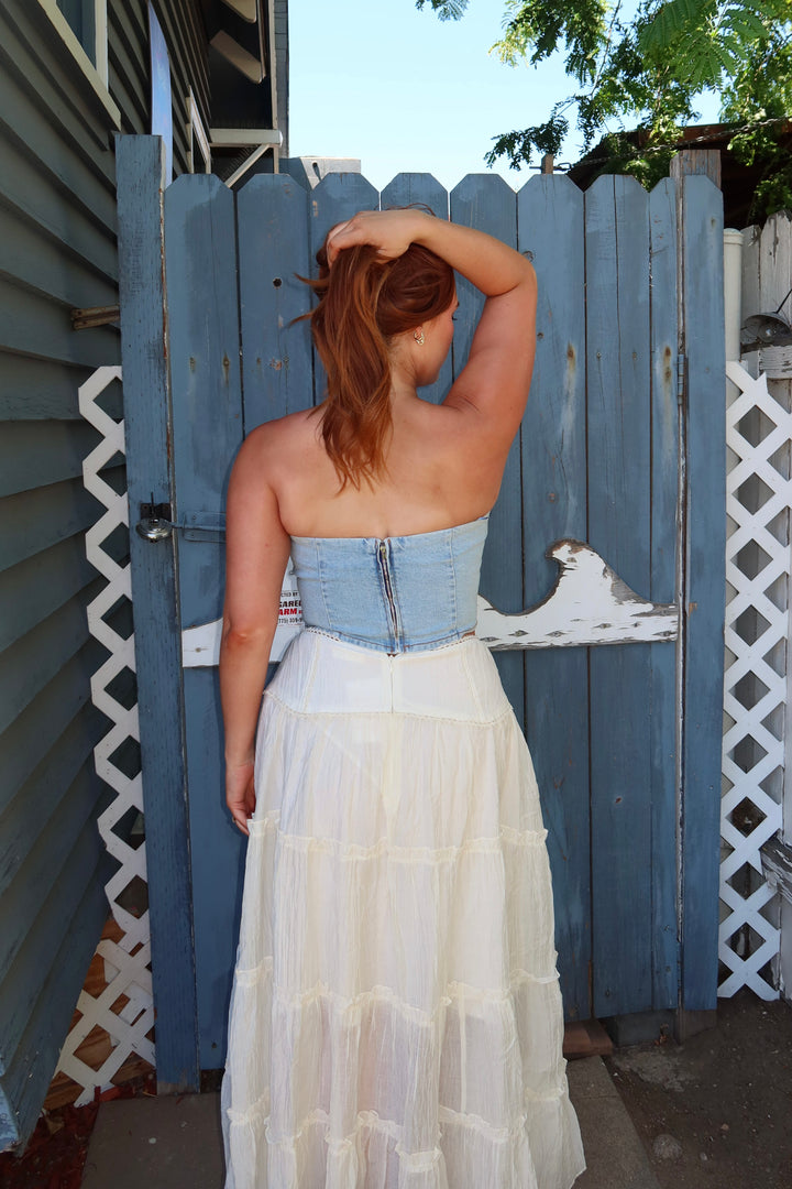 The Reverie Tiered Maxi Skirt — Cream