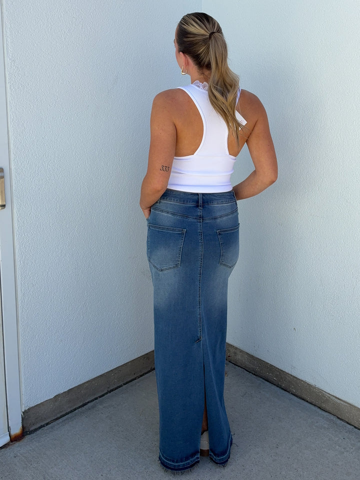 BASELINE DENIM MAXI SKIRT