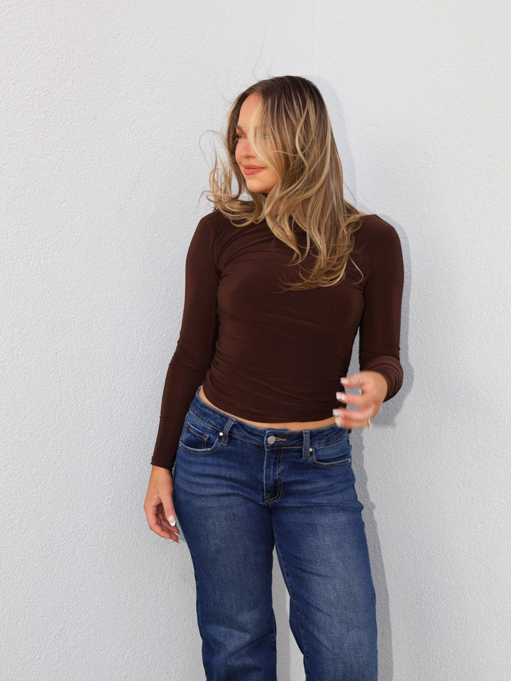 CELESTE OPEN BACK COWL TOP