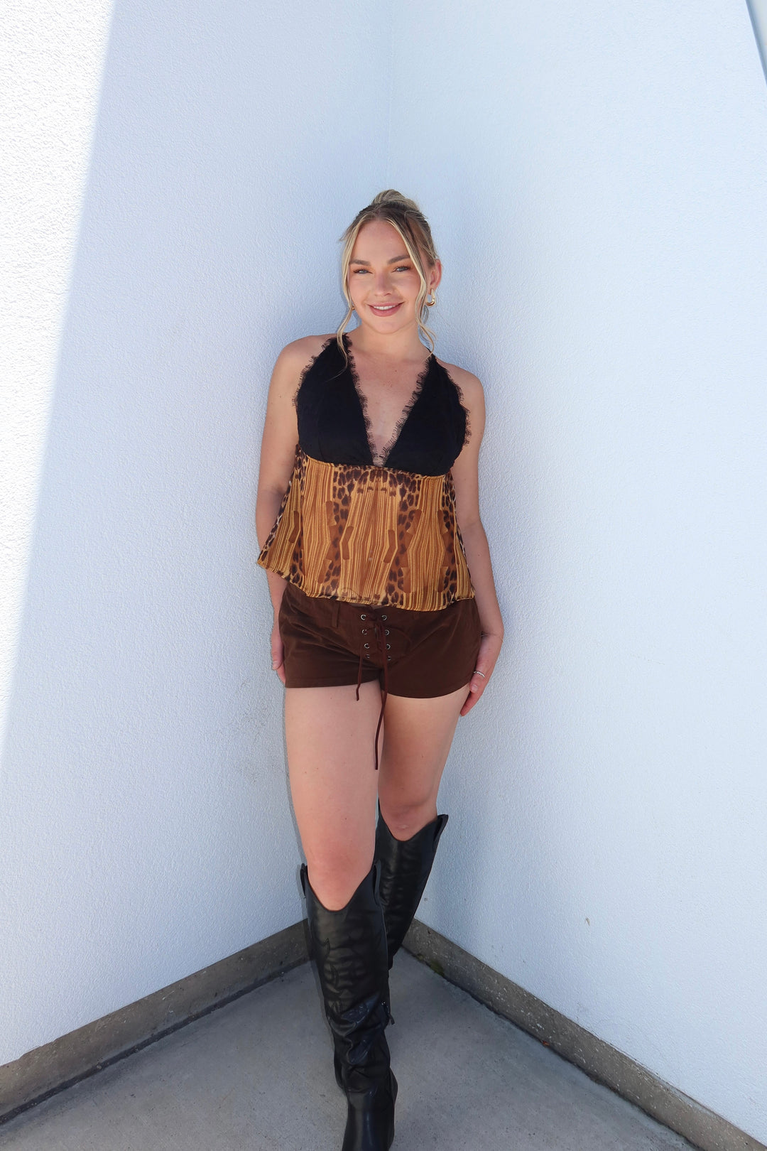 The Leopard Lace Top