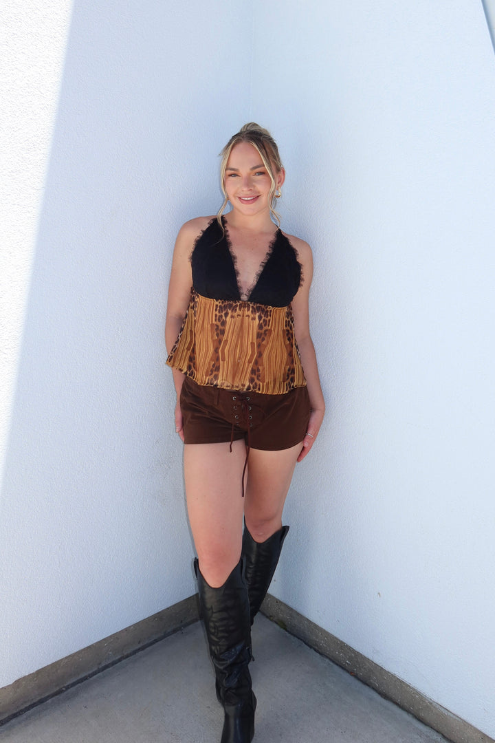 The Leopard Lace Top