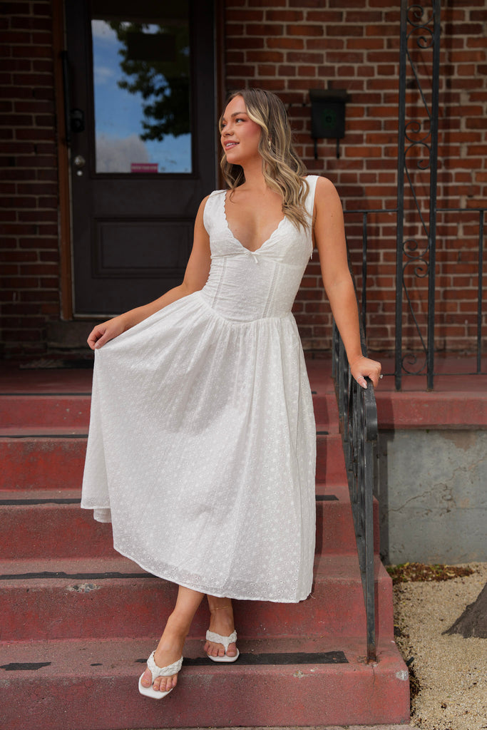 mid length dresses The Bloom Eyelet Midi Dress For sizing Size:XL/XXL | fits size US 16-18 | Long-sleeve inner | Preorder ships in ~2 weeks BLACK DRESSES - IN Promo-Inclusion