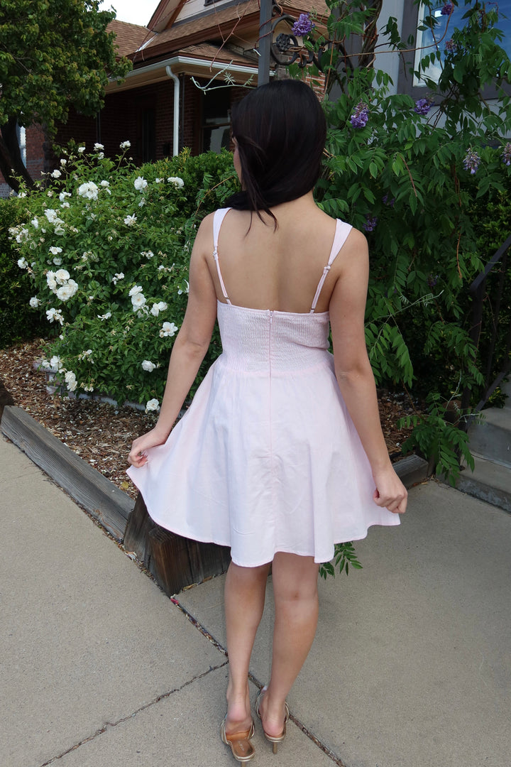 Blush Fit & Flare Sweetheart Mini Dress