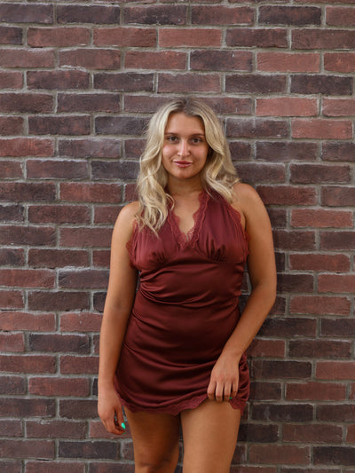LILA LACE HATER MINI DRESS