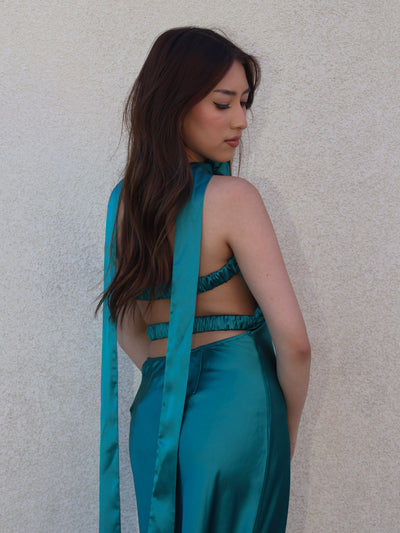 ANNIE SATIN MAXI DRESS