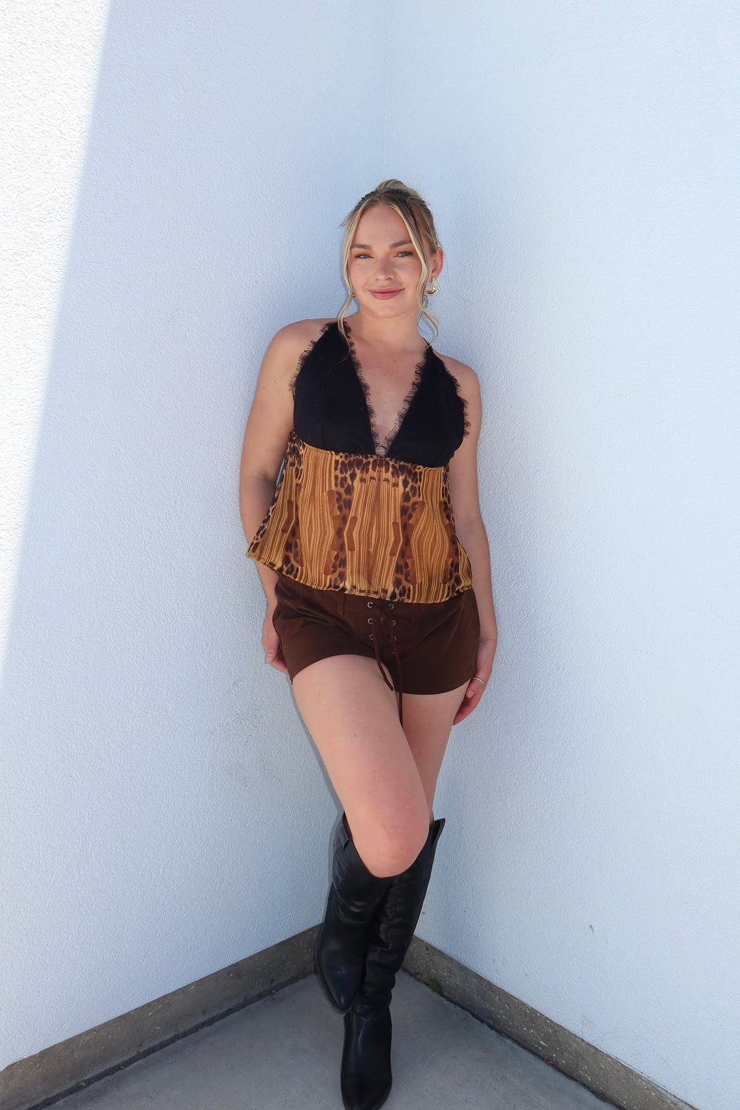 The Leopard Lace Top