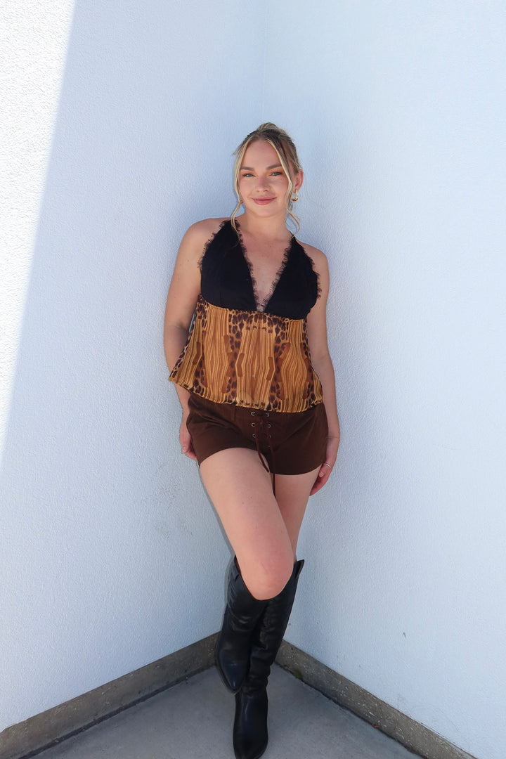 The Leopard Lace Top