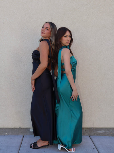 ANNIE SATIN MAXI DRESS