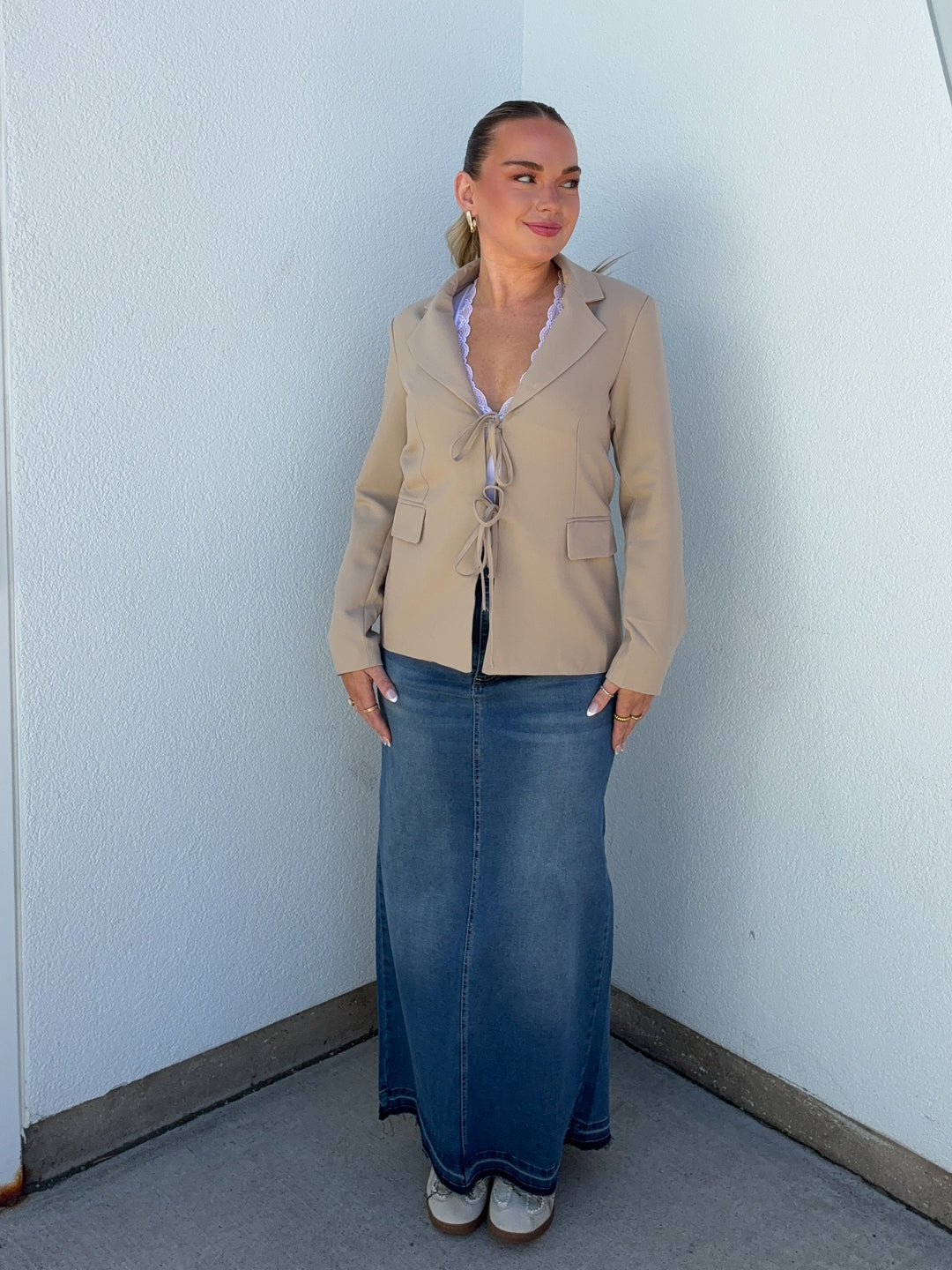 CAMILLE TIE FRONT BLAZER