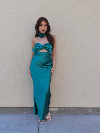 ANNIE SATIN MAXI DRESS