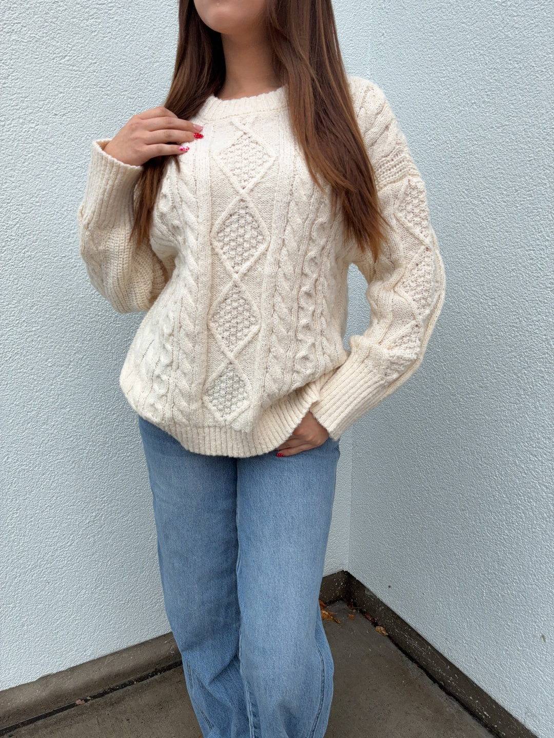 CANELLA CABLE KNIT SWEATER