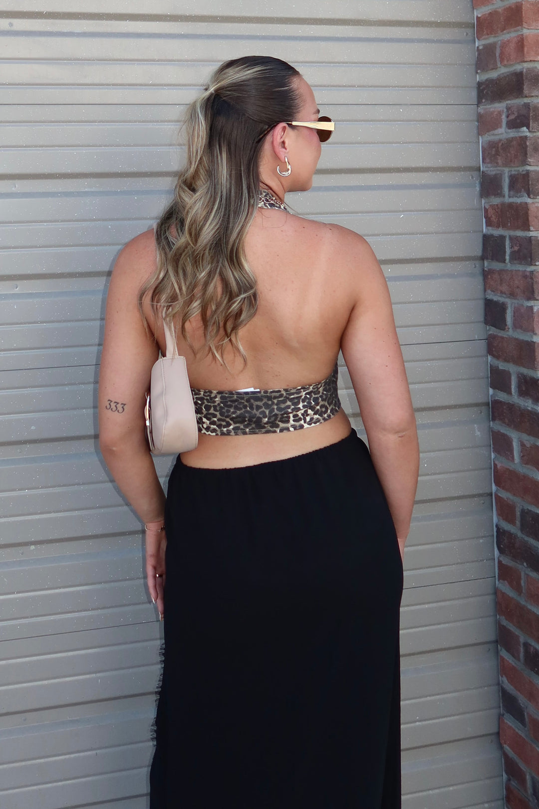 WILD SIDE LEOPARD HALTER TOP