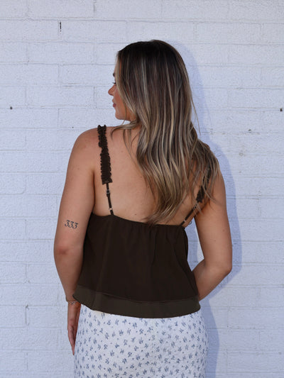 LUNA RUFFLE LACE CAMI