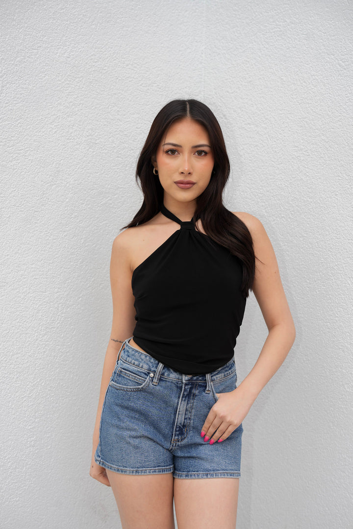 Golden Hour High-Rise Denim Shorts