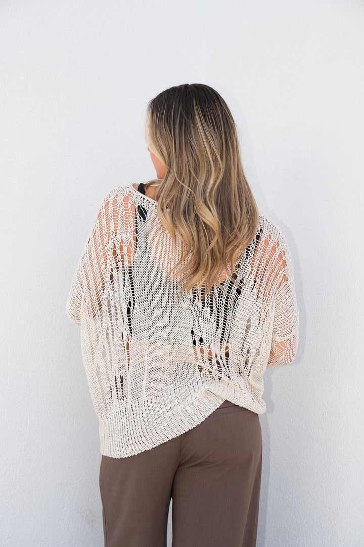 COASTAL OPEN-KNIT SWEATER