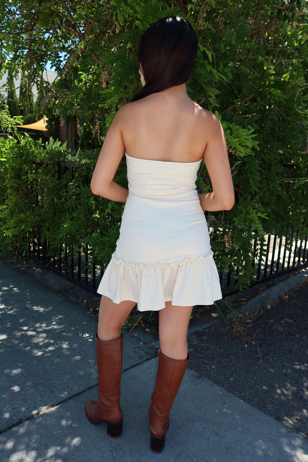 The Sweetheart Button Mini Dress