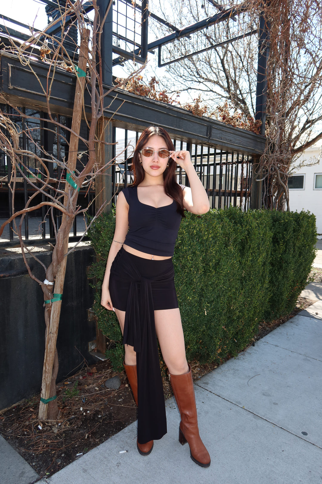 SASHA WRAP MINI SKIRT