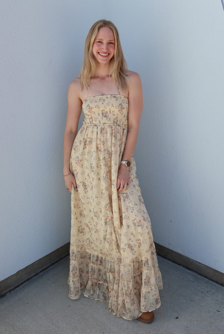 Jones Floral Smocked Maxi Dress