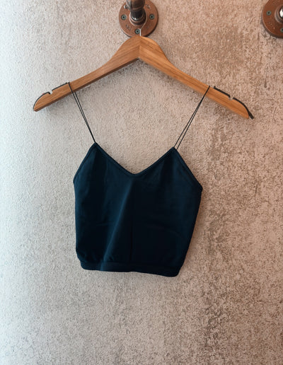 SKINNY STRAP CROP CAMI