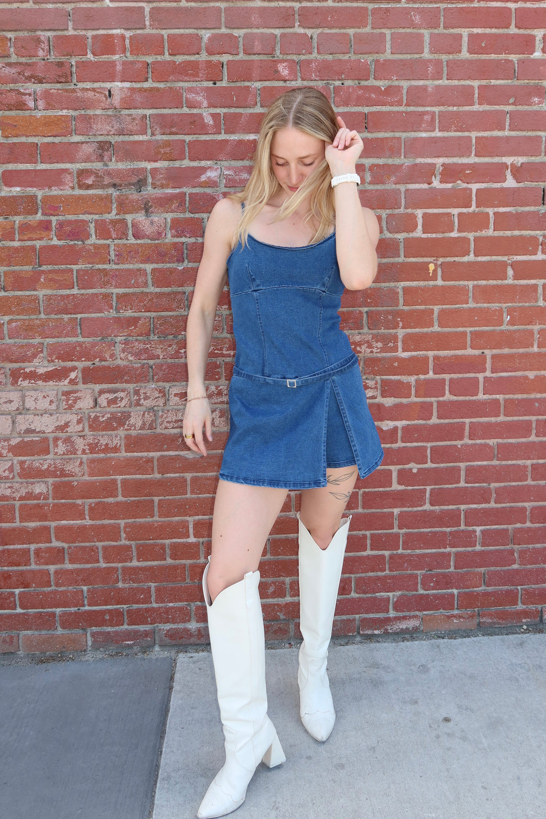 The Blueprint Denim Mini Dress