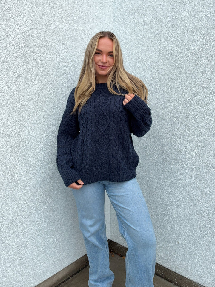 CANELLA CABLE KNIT SWEATER