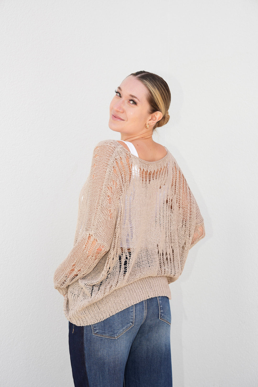 COASTAL OPEN-KNIT SWEATER