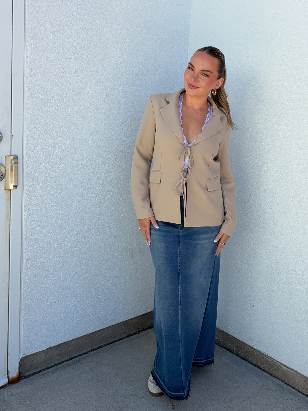 CAMILLE TIE FRONT BLAZER