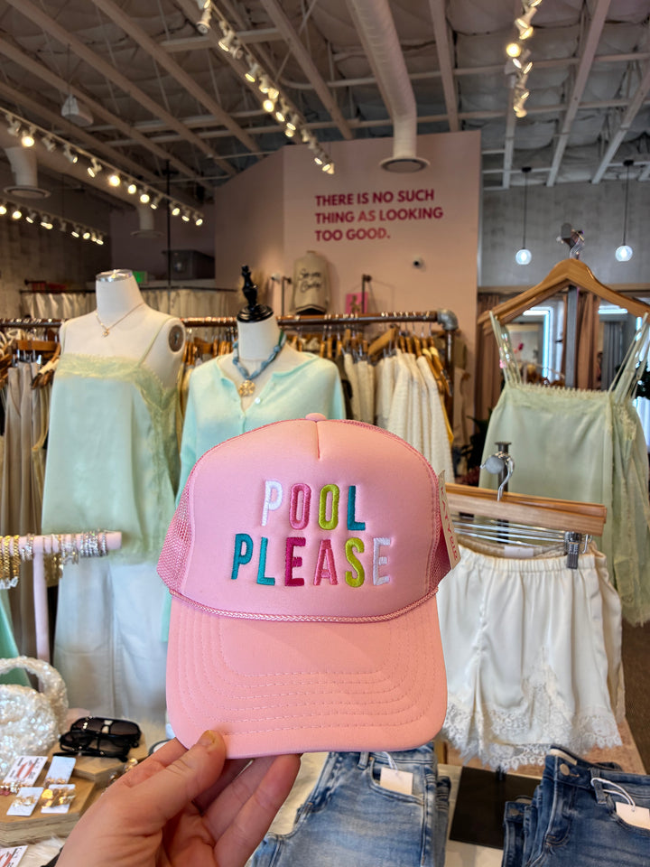 POOL PLEASE TRUCKER HAT