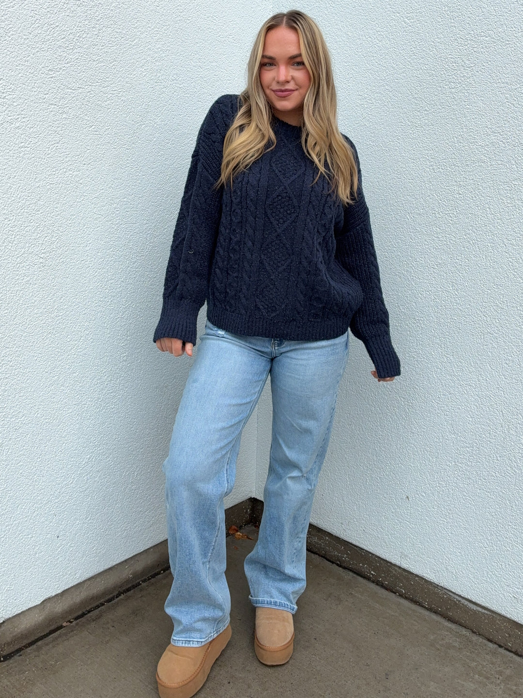 CANELLA CABLE KNIT SWEATER