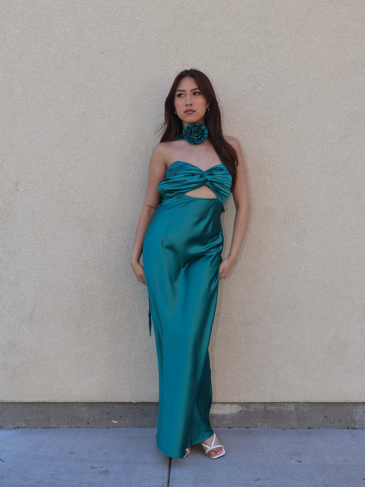 ANNIE SATIN MAXI DRESS