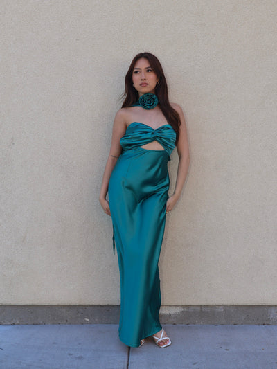 ANNIE SATIN MAXI DRESS