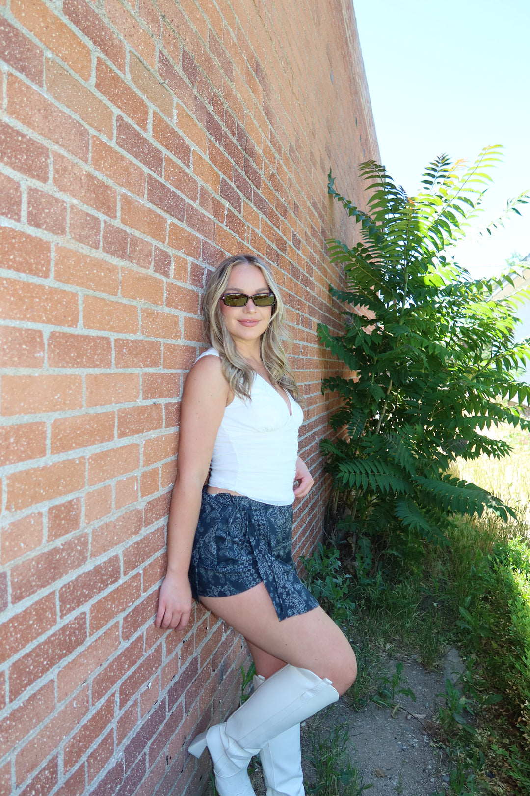 Wrangler Paisley Denim Skort
