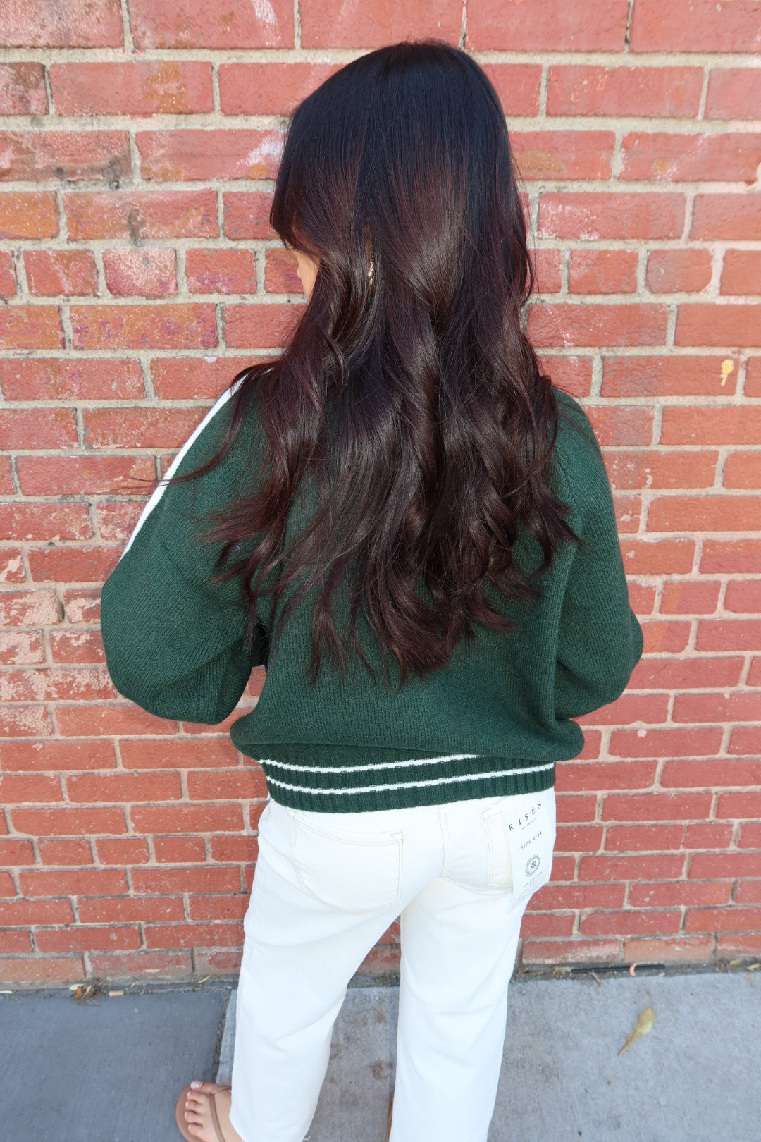 Westwind Contrast Stripe Zip-Up Sweater