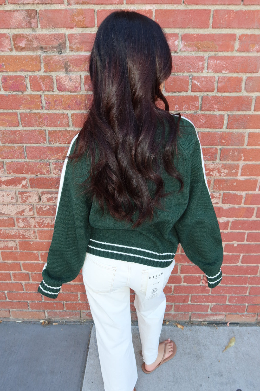Westwind Contrast Stripe Zip-Up Sweater