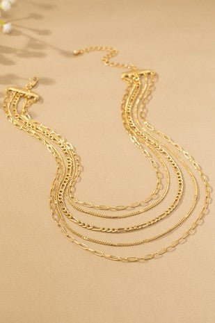 5 CHAIN LAYERED NECKLACE