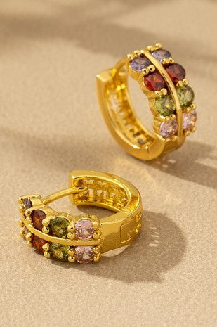 CZ COLOR HOOPS