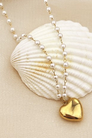 18K GOLD PEARL STATION NECKLACE