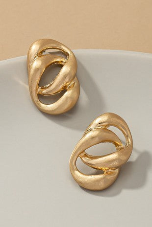 DOUBLE CHUNKY CHAIN EARRINGS