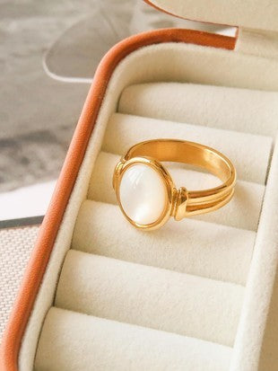 NON-TARNISH CLASSIC STONE RING