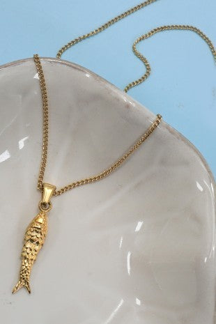 18K TANRISH FREE FISH NECKLACE