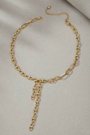 ASSYMETRIC DROP CHAIN NECKLACE
