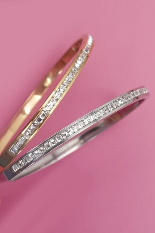 18K NON-TARNISH RHINESTONE BANGLE